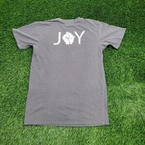 Smiley Crown Shirt Womens Small 19x27 Gray JOY